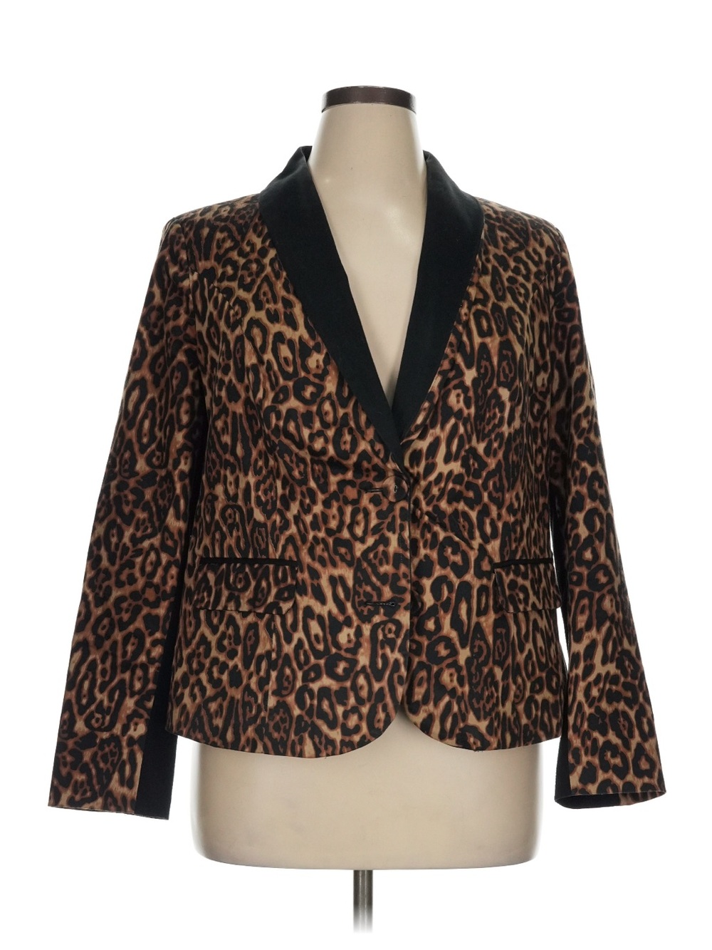 torrid Leopard-Print Blazer with Black Shawl Lapel
